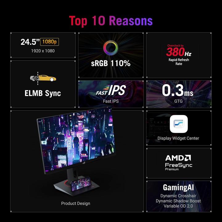 Actual product image ASUS ROG Strix XG259QNS (1920 x 1080 pixels, 24.50")