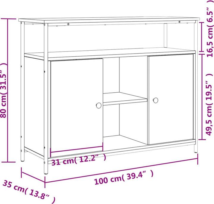 Image du produit vidaXL Sideboard (100 x 35 x 80 cm)