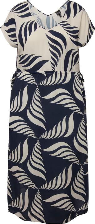 Produktbild Ulla Popken Maxikleid, grafischer Druck, V-Ausschnitt, ärmellos (54)