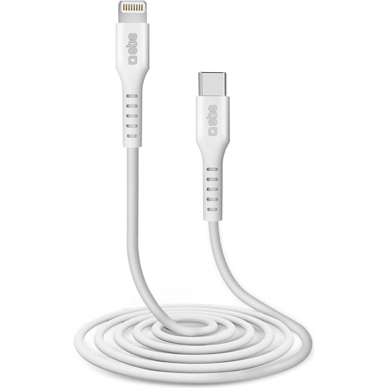 SBS Daten- und Ladekabel Lightning - Typ C Länge 2 Meter (2 m), USB Kabel