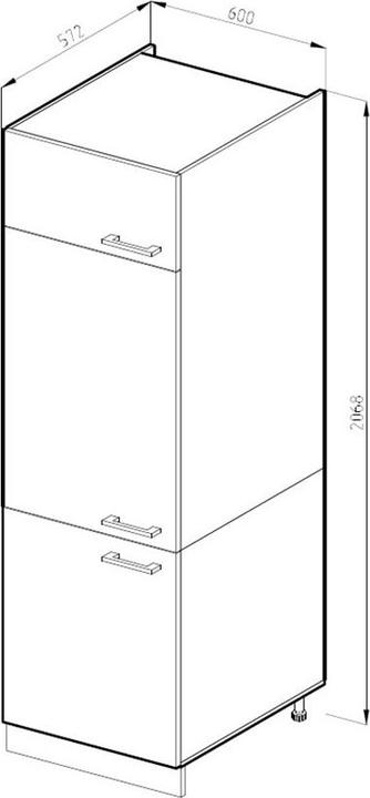 Produktbild Vicco Kühlumbauschrank R-Line (60 x 57.5 x 207 cm)