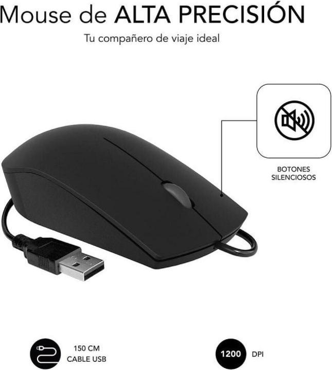Produktbild Subblim Raton Business Silencioso Con Cable USB 1200 Dpi (Kabelgebunden)
