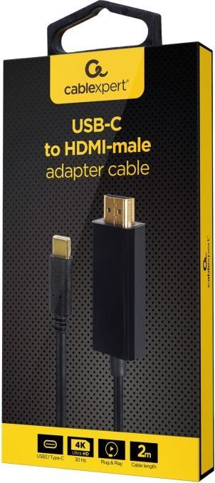 Image du produit Gembird Adaptateur USB-C mâle vers HDMI mâle (2 m)
