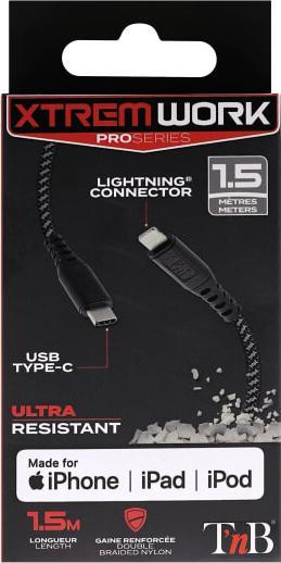 Produktbild T'nB TNB XTREMWORK USB-C/Lightning Cable 1.5m (1.50 m)