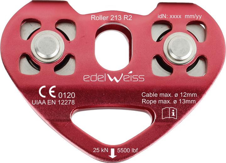 Edelweiss ROLLER 213R2 puleggia per funivia rossa