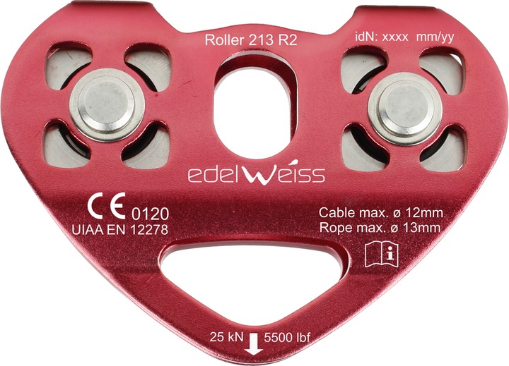 Edelweiss Seilbahnrolle ROLLER 213R2 rot