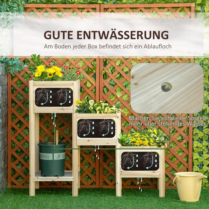 Produktbild Outsunny Hochbeet mit 3 Stufigen Design
