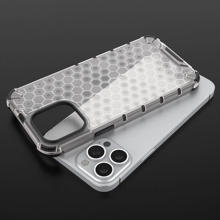 Produktbild Hurtel Honeycomb Handyhülle Schutzhülle mit TPU Rahmen für iPhone 13 Pro Max grün (Apple iPhone 13 Pro Max)