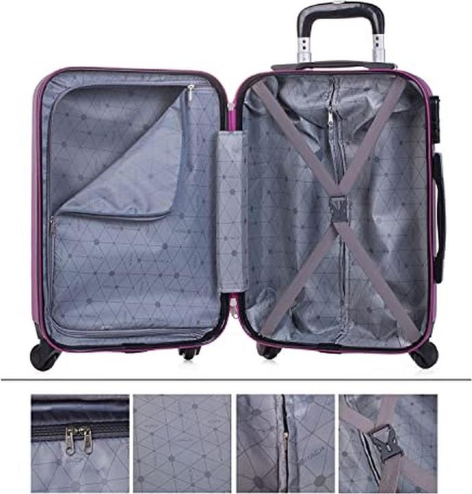 Actual product image Itaca 3-Piece Expandable Hardshell Spinner Luggage Set with Combination Lock