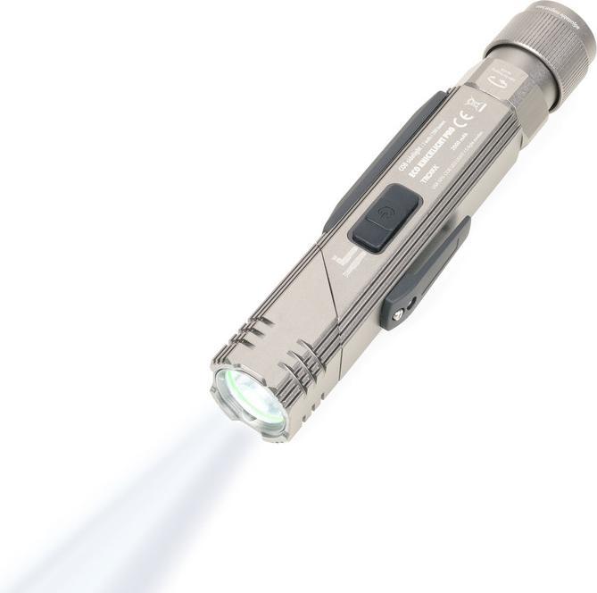 Actual product image Troika ECO KNICKLICHT PRO torch bend lamp multifunctional, titanium colour (14.90 cm, 200 lm)