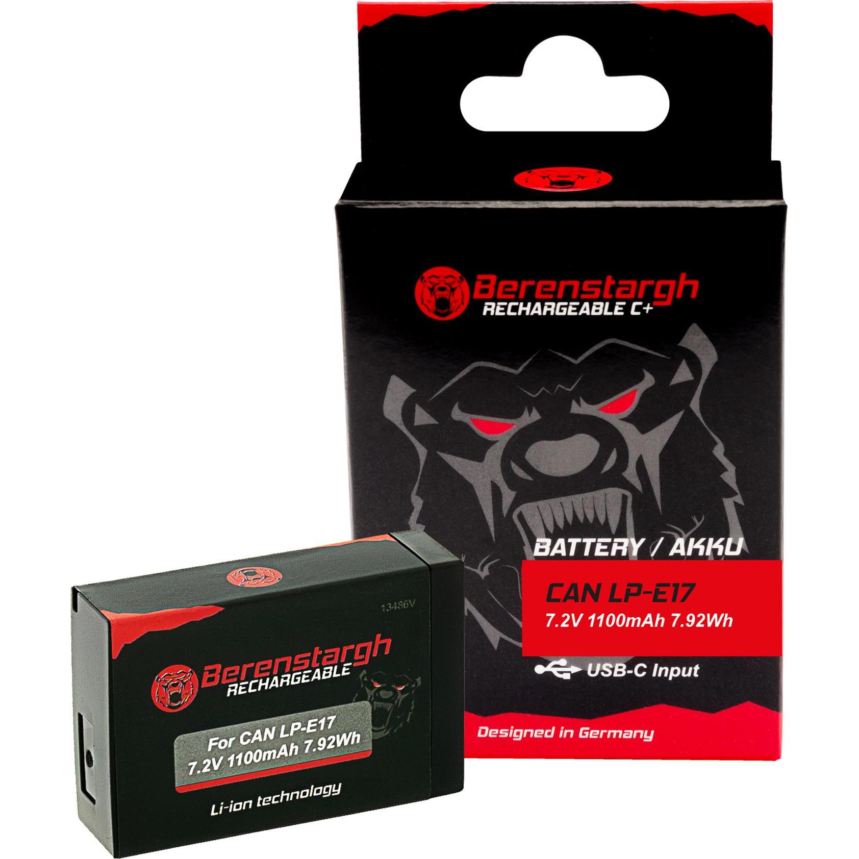 Berenstargh Akku volldekodiert wie Canon LP-E17 für EOS 200D/750D/8000D (Neuheit) (Kamera Akku) (37024715)