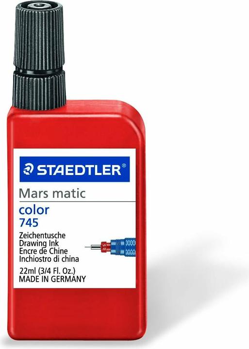 Staedtler Zeichentusche 745-2 rot (1 Stück, Rot)