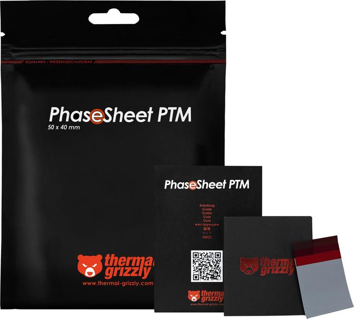 Actual product image Thermal Grizzly PhaseSheet PTM - 50x40mm (0.20 mm)
