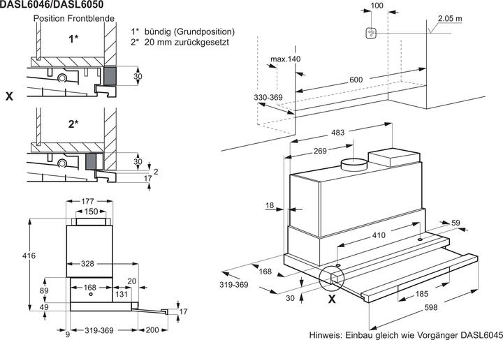 Produktbild Electrolux DASL6046CN (Unterbauhaube)