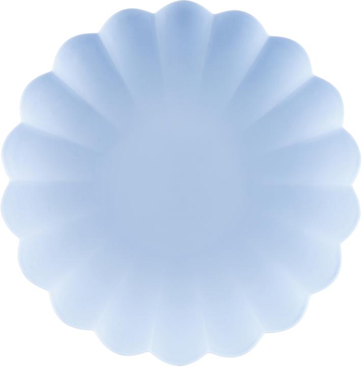 Rubbermaid Plastikteller „Rüsche“ – hell Blau- wiederverwendbar (4x)