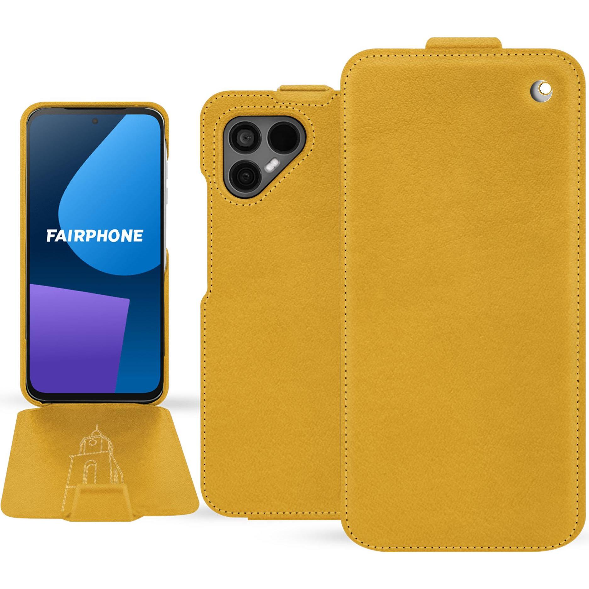 Noreve Lederschutzhülle vertikal (OnePlus 5), Smartphone Hülle, Orange