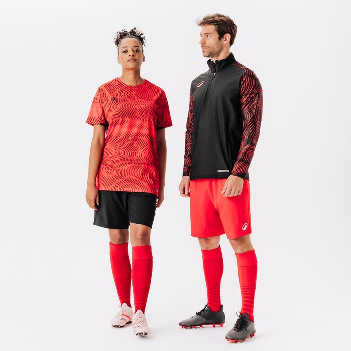 Produktbild Kipsta 1/2 Zip Viralto Wavy Club - Red/Black (L)