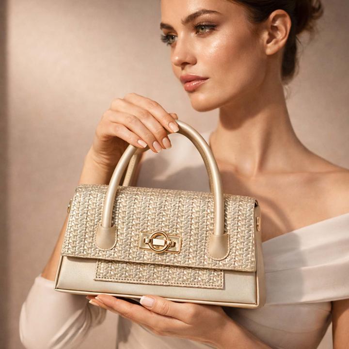 Produktbild Gallantry Damen Mini Handtasche mit Flechtklappe