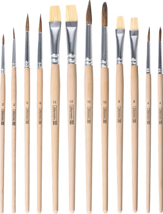 Produktbild Brunnen Schulpinselset sortiert (12 mm)