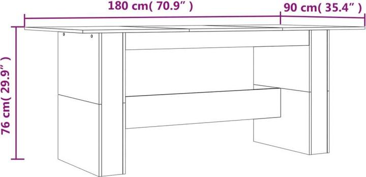 Produktbild vidaXL Esstisch (180 x 90 x 76 cm)