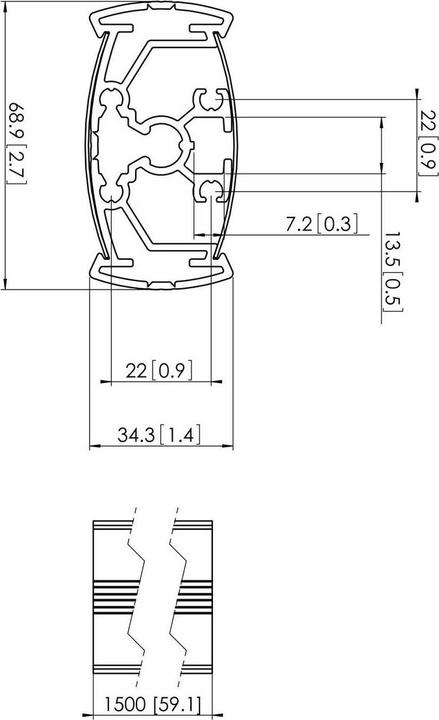 Actual product image Vogels PUC 2315 - Mounting component (rod) for LCD display