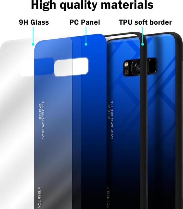 Actual product image Cadorabo TPU 2 colors glass cover (Samsung Galaxy S8+)