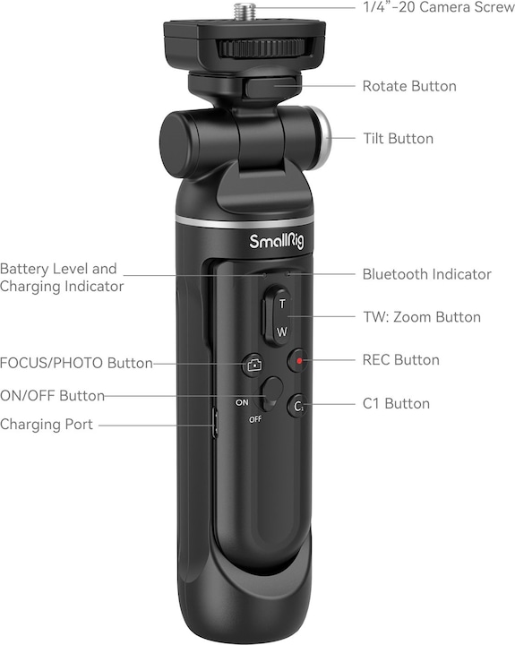 Actual product image SmallRig Videostativ Vlogging Tripod Kit (Metal, Plastic)