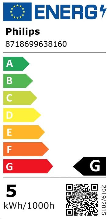 Energie-Label Philips Professional LED E27 21 W = 80 Neutralweiss (E27, 21 W, 3000 lm, 6 x, D)