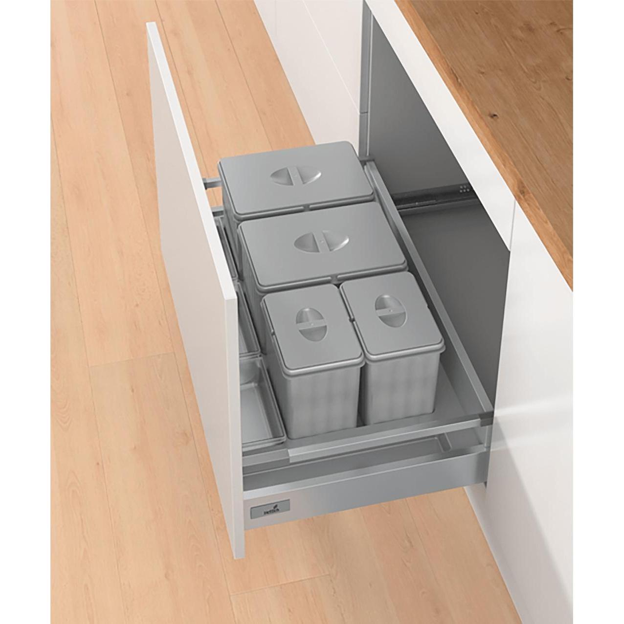 Thumbnail - Hettich Abfallsystem Bin.it Flex, Abfalleimer, Grau