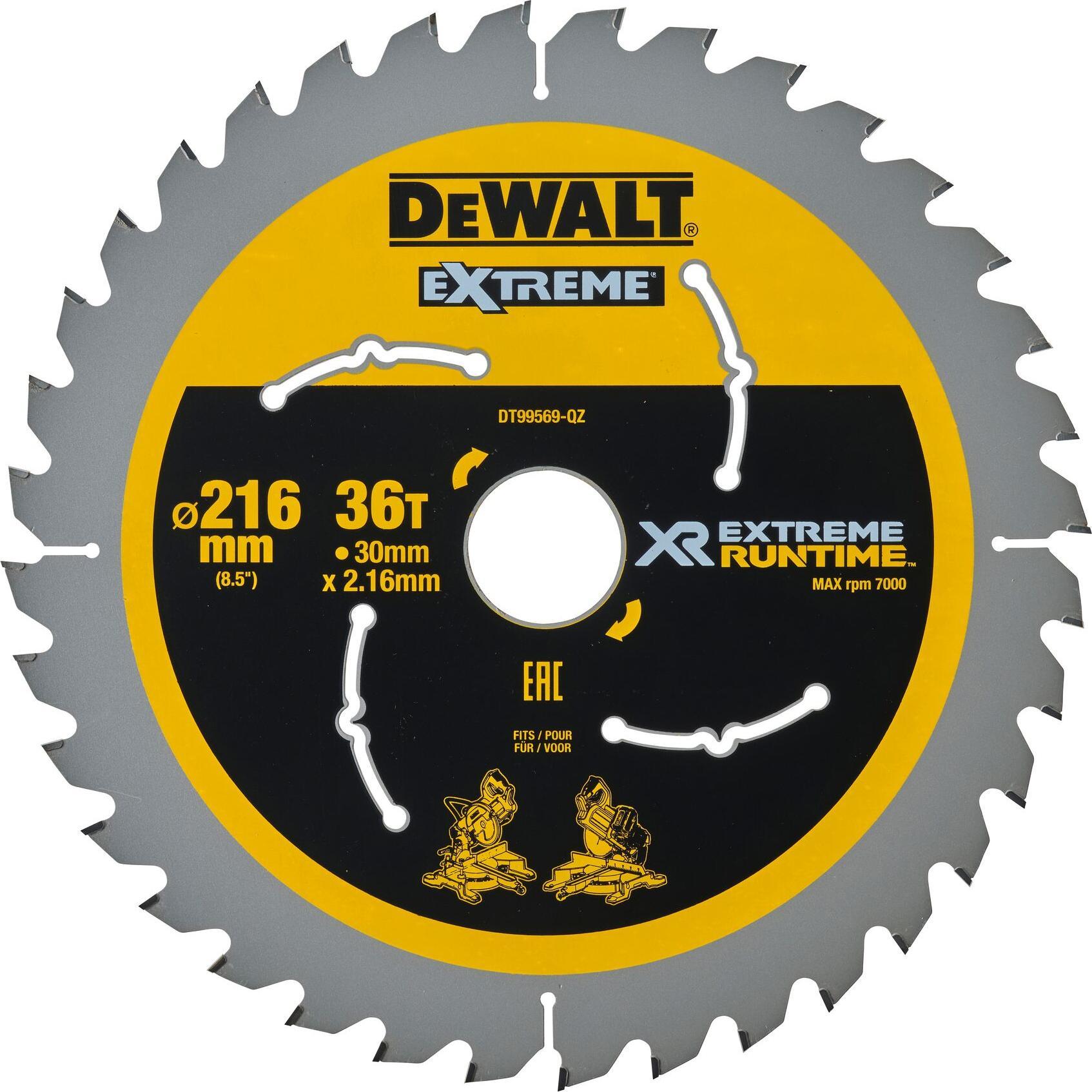 DeWalt, Lama, DT 99569 XR Hand Circular Saw Blade 216 mm / 30 mm con 36 denti