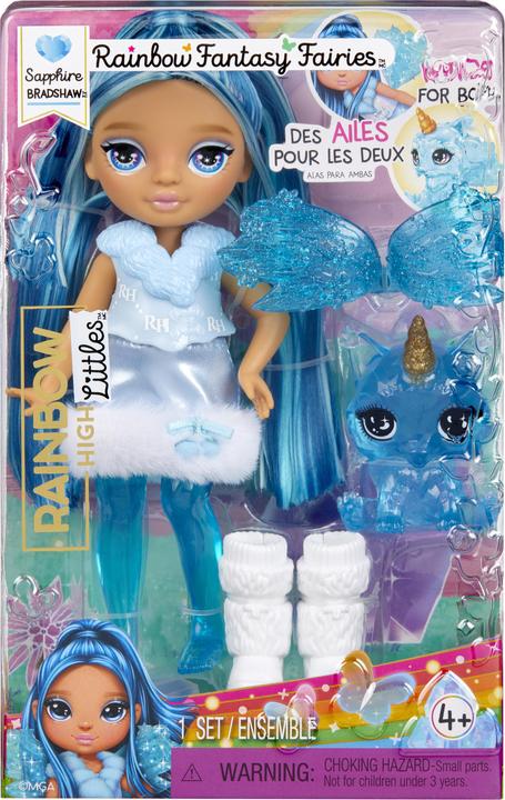 Actual product image MGA Rainbow High Littles Rainbow Fantasy Fairies Doll- Sapphire (blue)