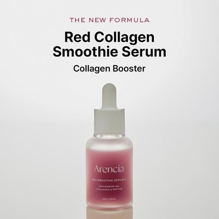 Actual product image Arencia Red Collagen + Peptide Smoothie Serum with 8% Niacinamide and Vitamin C (30 ml)