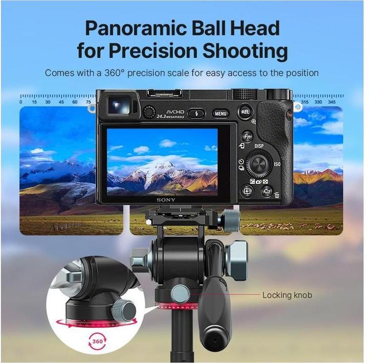 Actual product image Ulanzi Tripod head U-190 Mini Fluid (Panorama head)