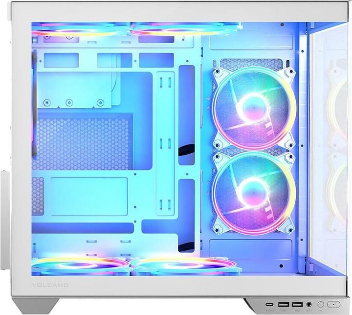 Produktbild Modecom Obudowa Volcano Panorama Apex ARGB 3F biała (AT-PANORAMA-3F-ARGB-20-000000-0002) (ATX, ITX, mATX, Mini-ITX)