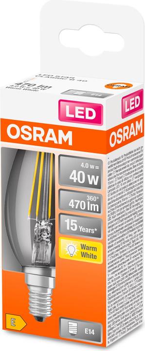 Produktbild Osram Led Retrofit Classic B (E14, 4 W, 470 lm, 1 x, E)