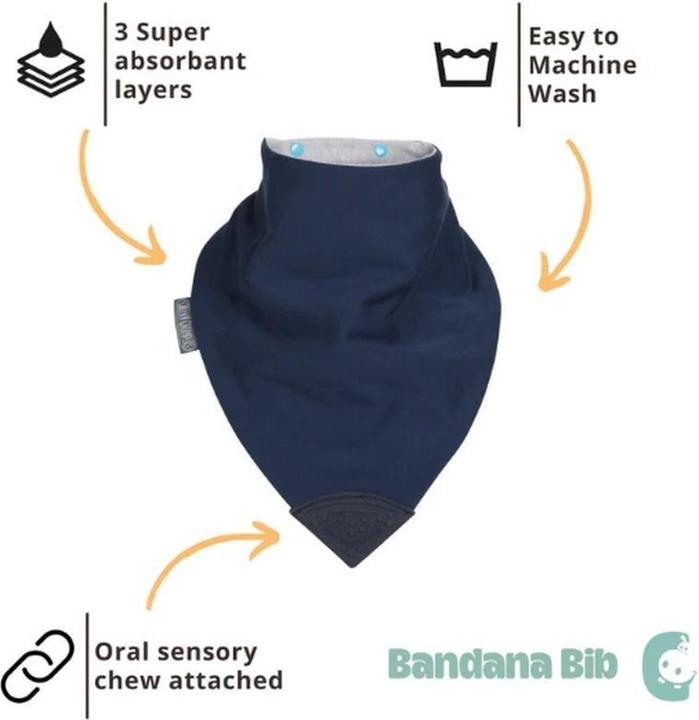 Produktbild Cheeky Chompers Medium Neckerchew Navy (4 Monate)