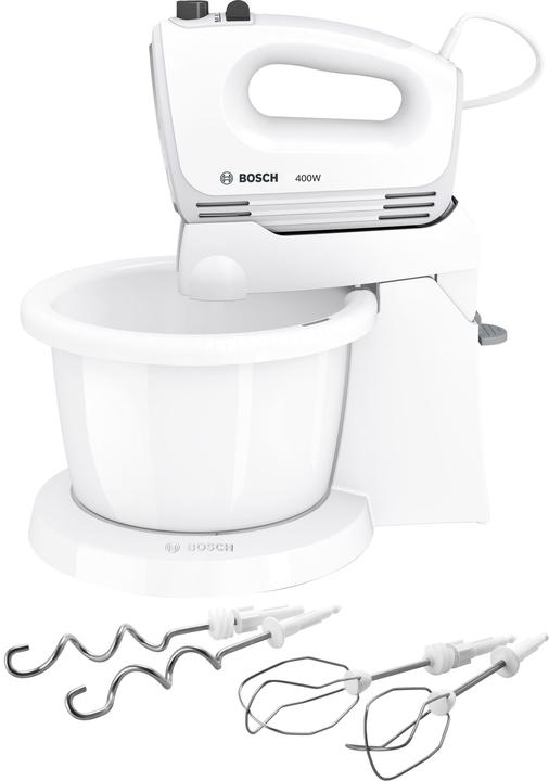 Bosch Hausgeräte Impastatrice CleverMixx MFQ2600X Impastatrice con ciotola, 400 W, Numero di velocità 4, Modalità (400 W)