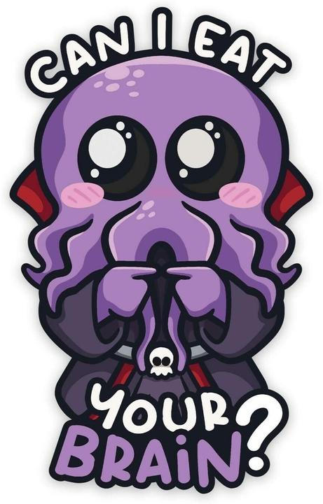 Produktbild Glass Staff Eat Your Brain Sticker Mehrfarbig, Detailfarbe: Violett (1 Sticker)