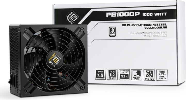 Produktbild CSL 1000 Watt BoostBoxx Power Boost, Full-Modular, 92% Effizienz, 80 Plus Platinum zertifiziert (1000 W)