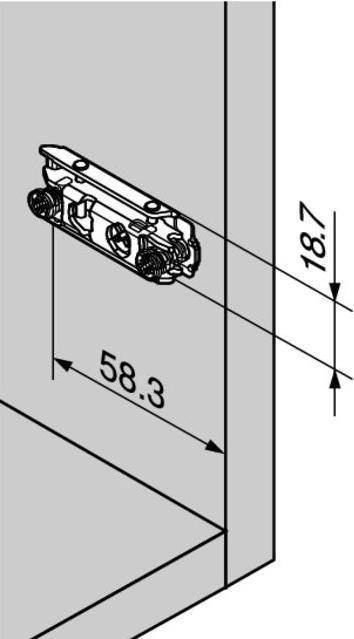 Produktbild Blum Linearmontageplatten CLIP Eckmontage
