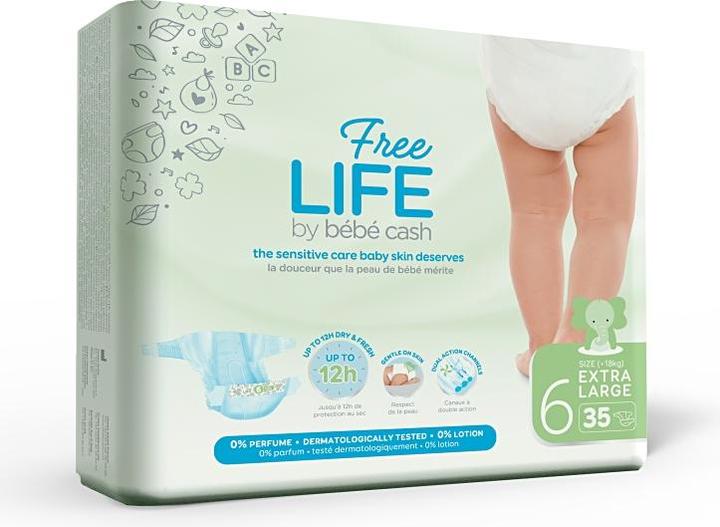 Immagine prodotto Ontex BBCash Freelife XL + 18 kg (Dimensione XL, Pacco trasportabile, 35 Pezzo/i)