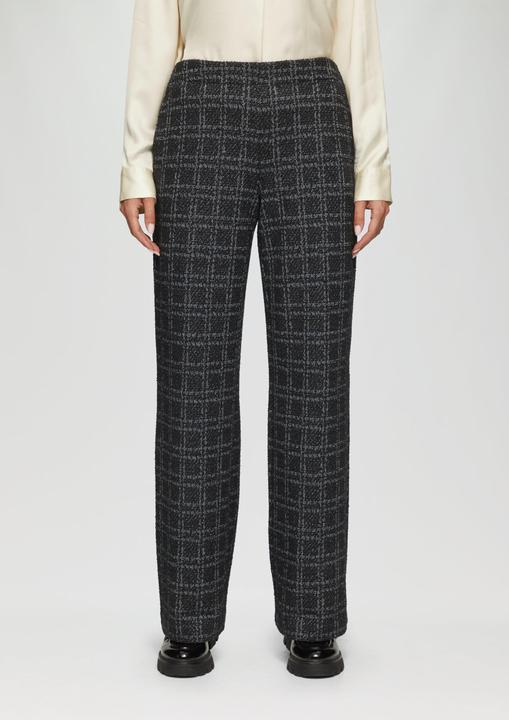 Produktbild S.Oliver Hose Karierte Hose mit Glitzergarn und Elastikbund (36)