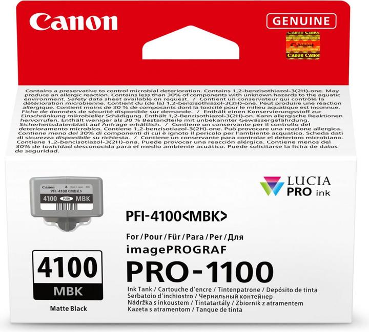 Energie-Label Canon PFI-4100 MBK matte black (BK)