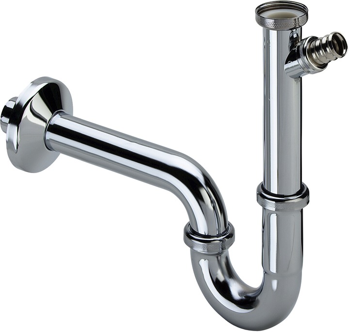Actual product image Viega Plus odour trap DN 32 with appliance connection, chrome-plated - Model: 5611.6 (Tube siphon, 1 1/4")