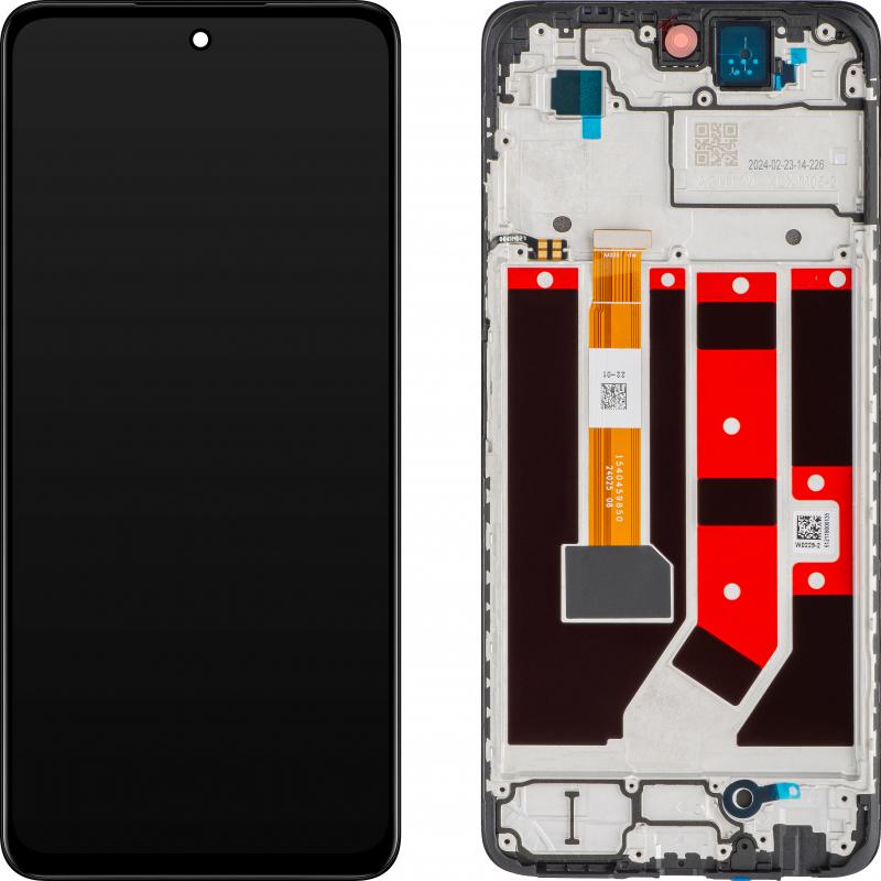 OPPO Display Unit für A58 4G, Schwarz (Display), Mobilgerät Ersatzteile, Schwarz