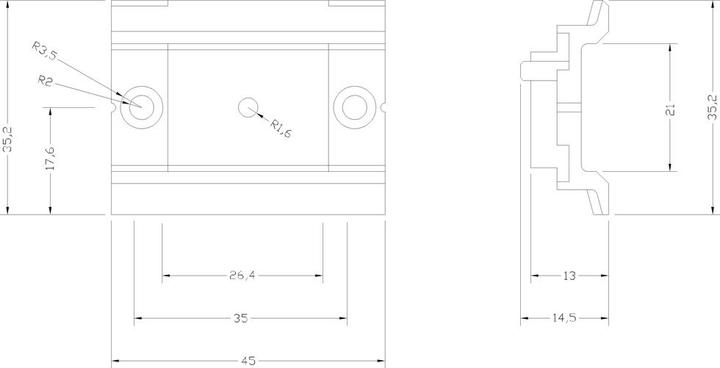 Produktbild Siemens Tragschiene 45mm 3RV1917-7B