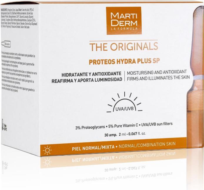 Actual product image Martiderm THE ORIGINALS proteos hydra plus sp ampoules 30 x 2 ml (60 ml)