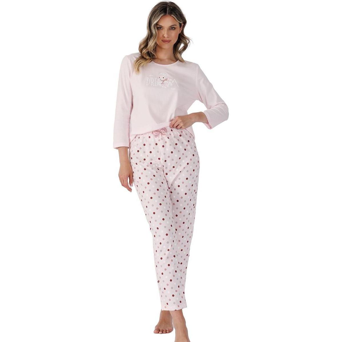 M-Max, Damen, Pyjama, Pyjama, Rosa, (XL)