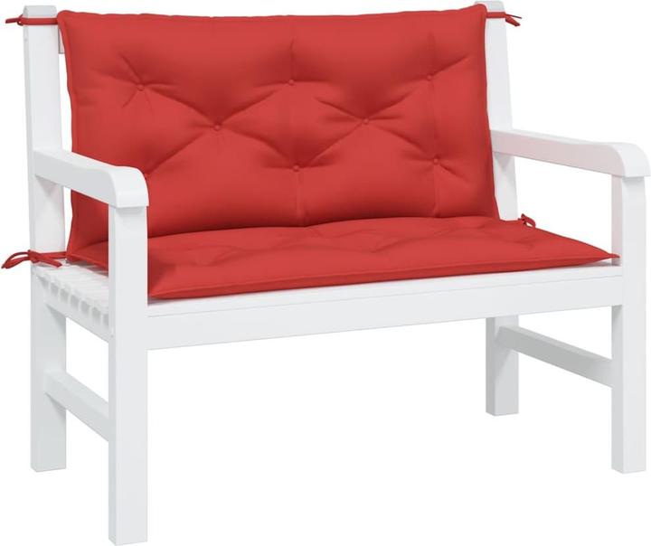 Image du produit vidaXL Coussins de banc de jardin 2 pcs. O x tissu ford (100 x 50 x 7 cm)