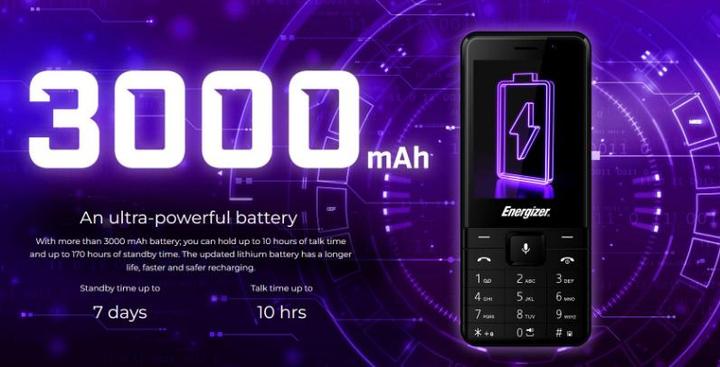 Actual product image Energizer E280S 4G BLACK (Black, 2.80", Dual SIM, 4G)